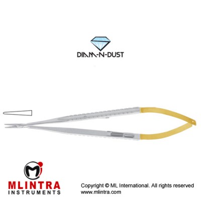 Diam-n-Dust™ Micro Needle Holder Straight - With Lock Stainless Steel, 14 cm - 5 1/2"